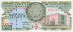 Burundi, 5,000 Franc, P40
