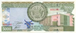 Burundi, 5,000 Franc, P42b