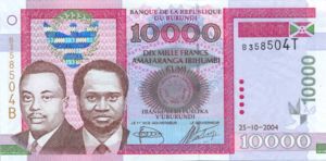 Burundi, 10,000 Franc, P43a