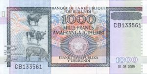 Burundi, 1,000 Franc, P46