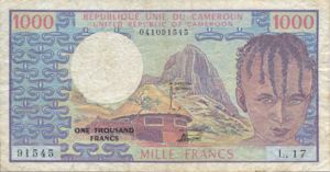 Cameroon, 1,000 Franc, P16b