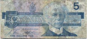 Canada, 5 Dollar, P95c