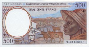 Central African States, 500 Franc, P201Eb