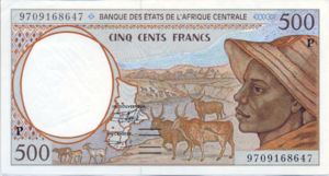 Central African States, 500 Franc, P601Pd