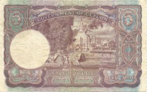 Ceylon, 5 Rupee, P36