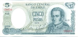 Chile, 5 Peso, P149a