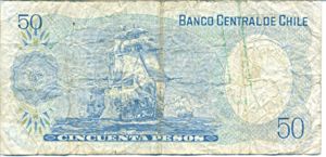 Chile, 50 Peso, P151a v4