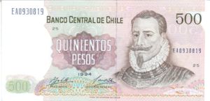 Chile, 500 Peso, P153e 25