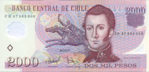Chile, 2,000 Peso, P160b