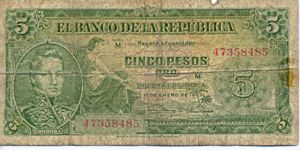 Colombia, 5 Peso Oro, P399a