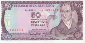 Colombia, 50 Peso Oro, P425b