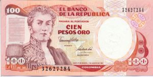 Colombia, 100 Peso Oro, P426A