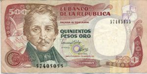 Colombia, 500 Peso Oro, P431A v1