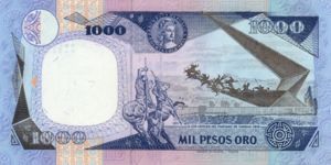Colombia, 1,000 Peso Oro, P432 v2
