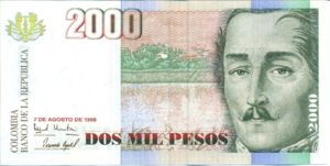 Colombia, 2,000 Peso, P445d