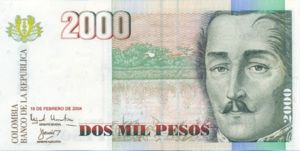 Colombia, 2,000 Peso, P451h