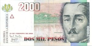 Colombia, 2,000 Peso, P451i