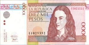 Colombia, 10,000 Peso, P453h