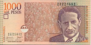 Colombia, 1,000 Peso, P456i