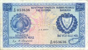 Cyprus, 250 Mil, P41a