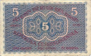 Czechoslovakia, 5 Koruna, P7a