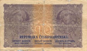 Czechoslovakia, 10 Koruna, P8a