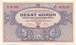 Czechoslovakia, 10 Koruna, P20s