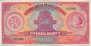 Czechoslovakia, 500 Koruna, P24s