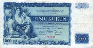 Czechoslovakia, 1,000 Koruna, P26a