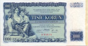 Czechoslovakia, 1,000 Koruna, P26s