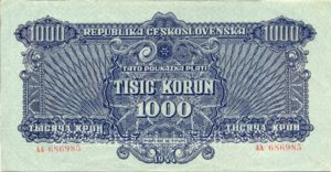 Czechoslovakia, 1,000 Koruna, P50s
