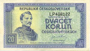 Czechoslovakia, 20 Koruna, P61a
