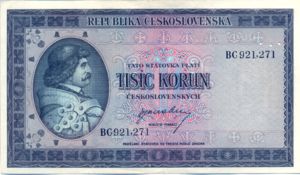 Czechoslovakia, 1,000 Koruna, P65s