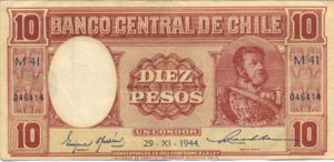Chile, 10 Peso, P103