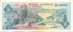 Congo Democratic Republic, 50 Franc, P5a