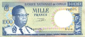 Congo Democratic Republic, 1,000 Franc, P8a