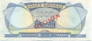 Congo Democratic Republic, 1,000 Franc, P8s