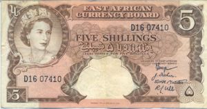 East Africa, 5 Shilling, P37