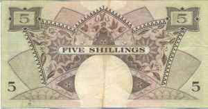 East Africa, 5 Shilling, P37