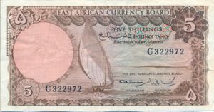 East Africa, 5 Shilling, P45