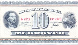 Denmark, 10 Krone, P44t, P44ae