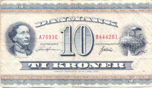 Denmark, 10 Krone, P44r, P44ac