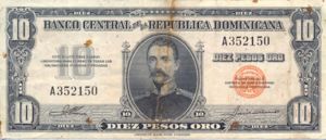 Dominican Republic, 10 Peso Oro, P62 Sign.1