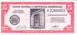 Dominican Republic, 25 Centavo Oro, P87a