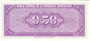 Dominican Republic, 50 Centavo Oro, P89a