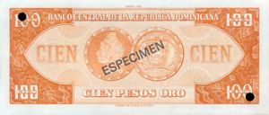 Dominican Republic, 100 Peso Oro, P113s