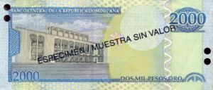 Dominican Republic, 2,000 Peso Oro, P174s