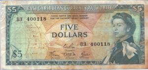East Caribbean States, 5 Dollar, P14d Sign.4