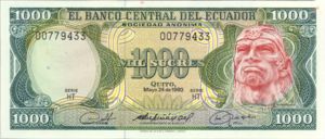 Ecuador, 1,000 Sucre, P120b