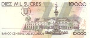 Ecuador, 10,000 Sucre, P127b